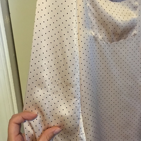 EQUIPMENT Ansley Polka Dot Silk Satin Shirt - Picture 7 of 8